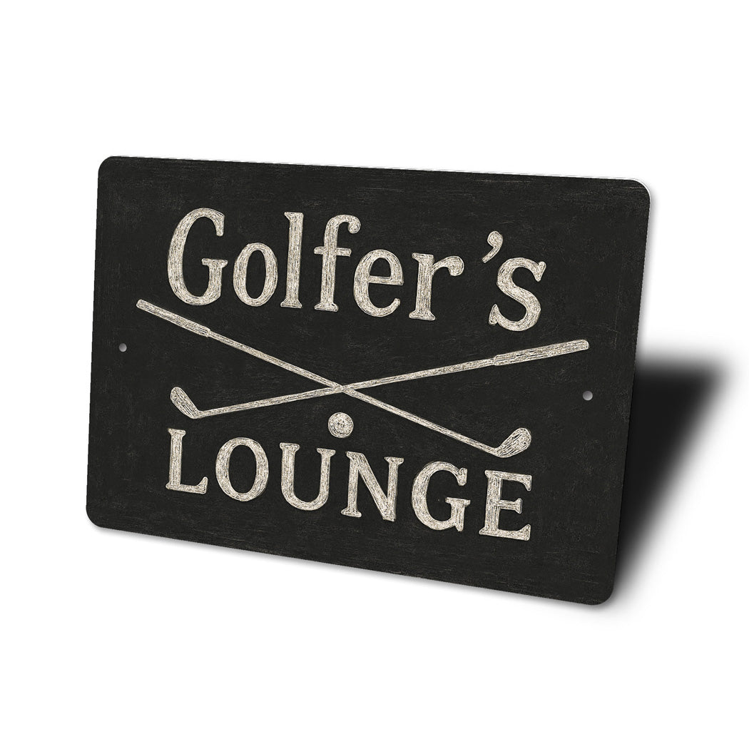 Golfer's Lounge Golfers Aluminum Decor Sign
