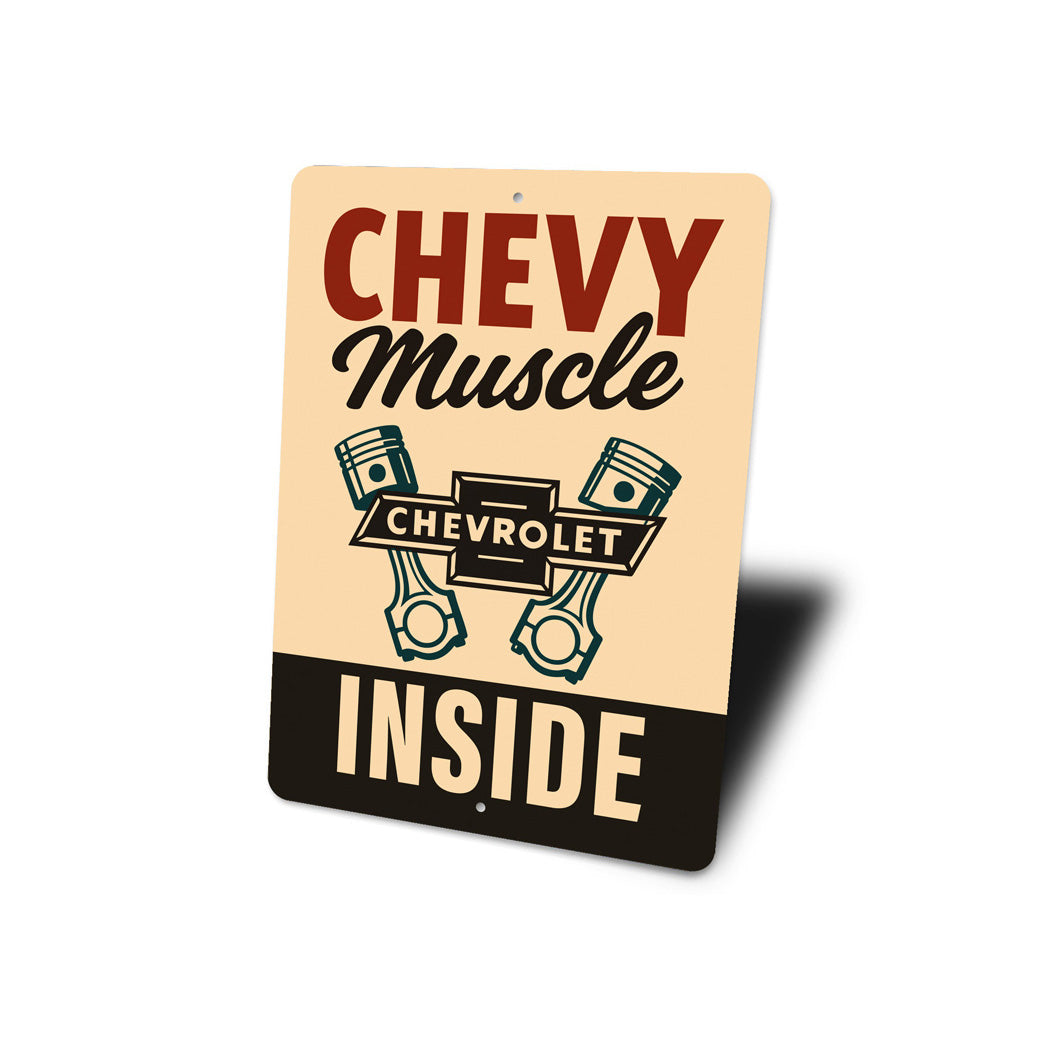 Chevy Muscle Inside Decor Sign