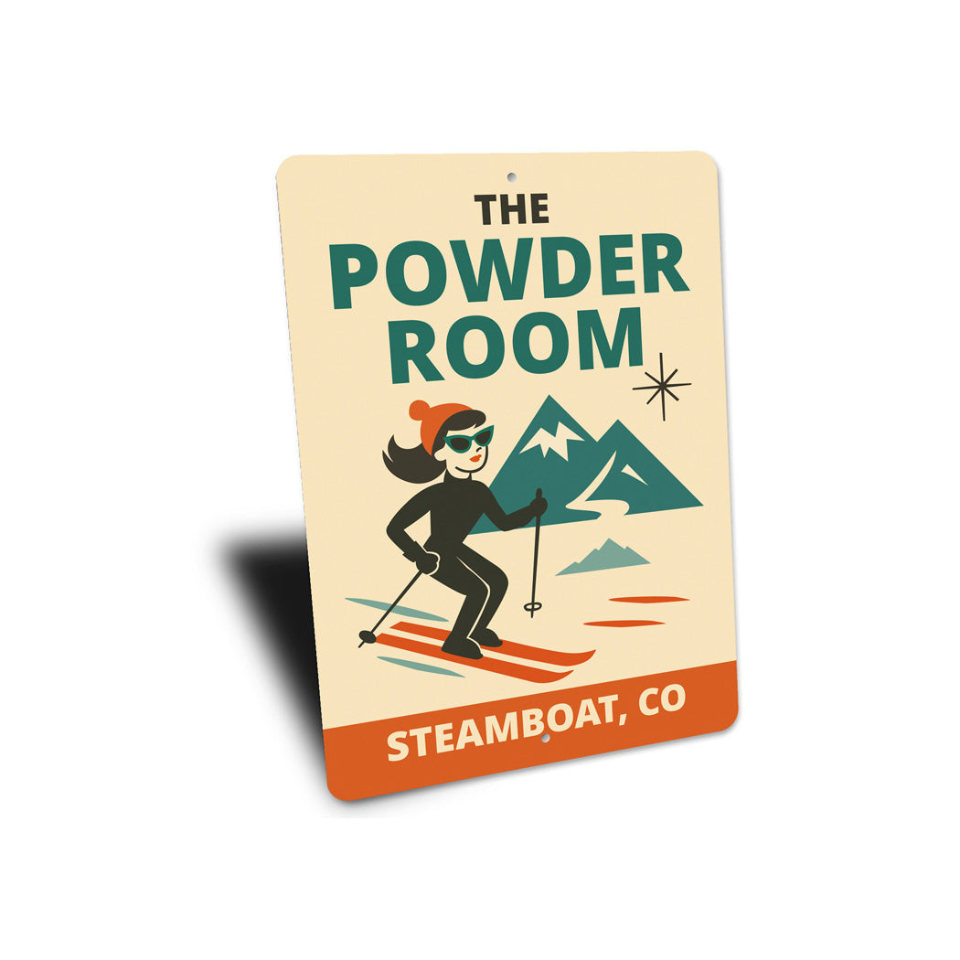 The Powder Room Steamboat Colorado Ski Sign