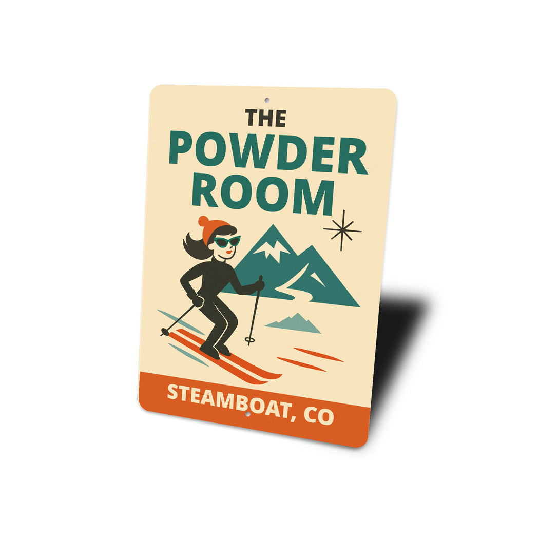 The Powder Room Steamboat Colorado Ski Sign
