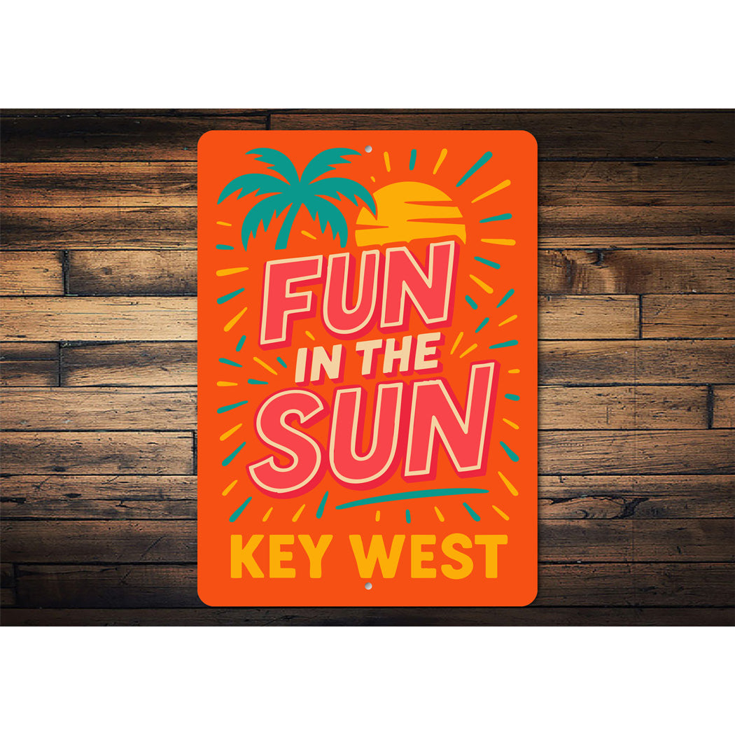 Fun In The Sun Key West Beach Vibes Poster Sign