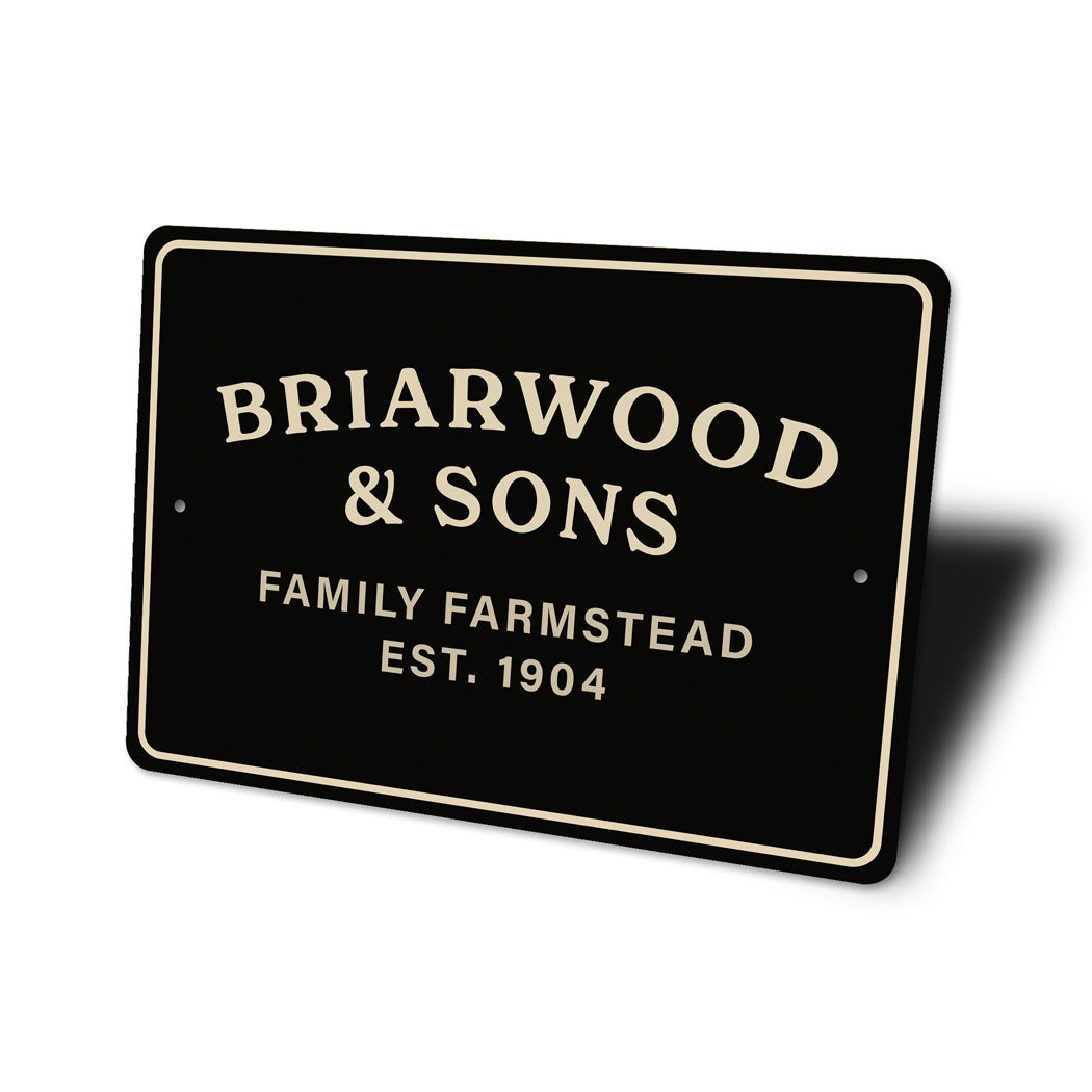 Personalized Family Farmstead Sign