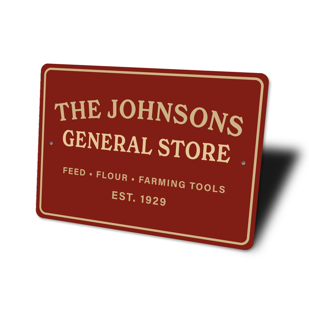 Personalized General Farming Tools Store Sign