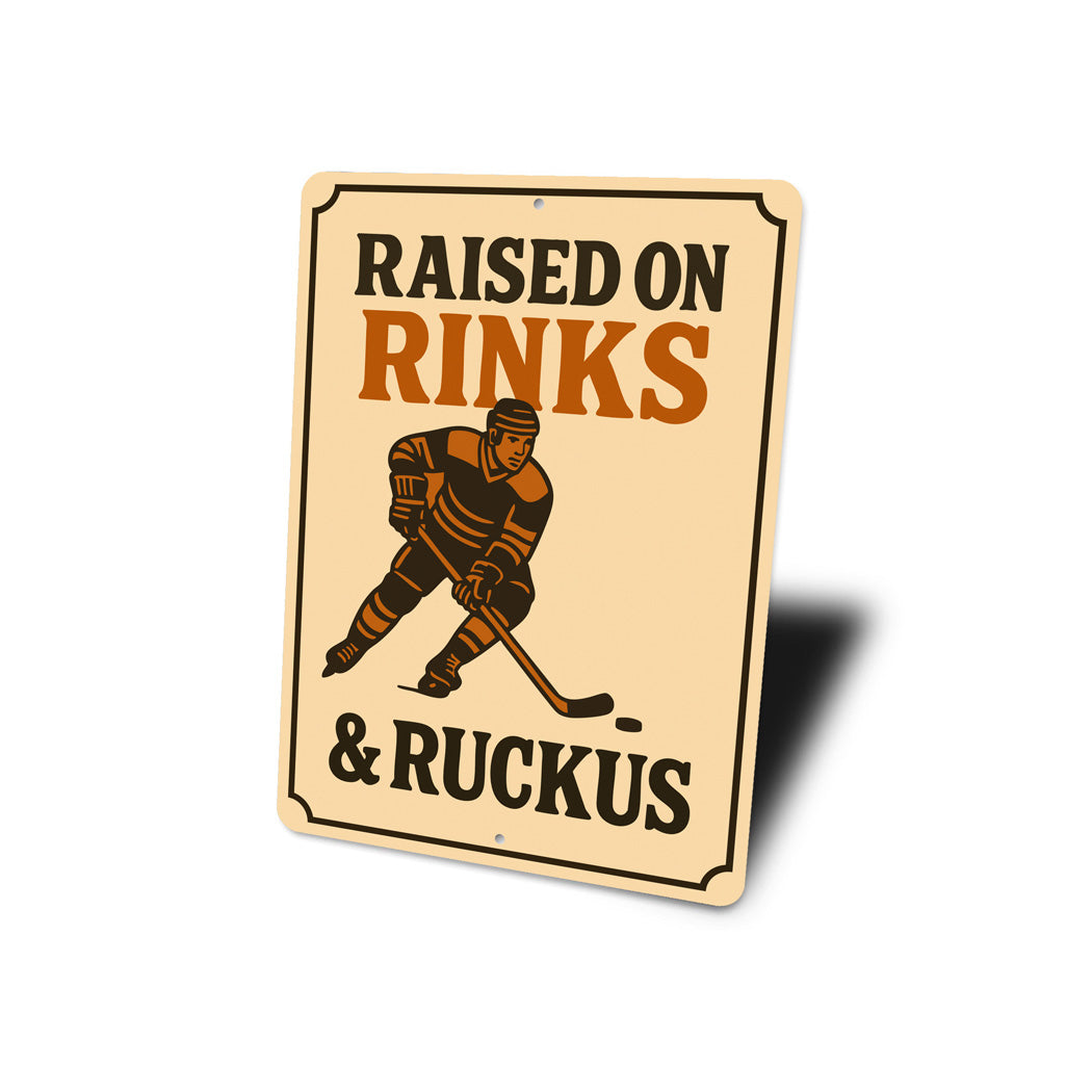Raised on Rinks Ski Sign