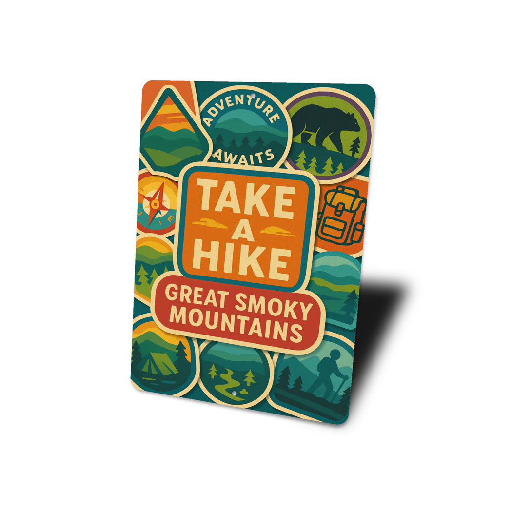 Clip Art Collage Take A Hike Great Smoky Mountains Sign