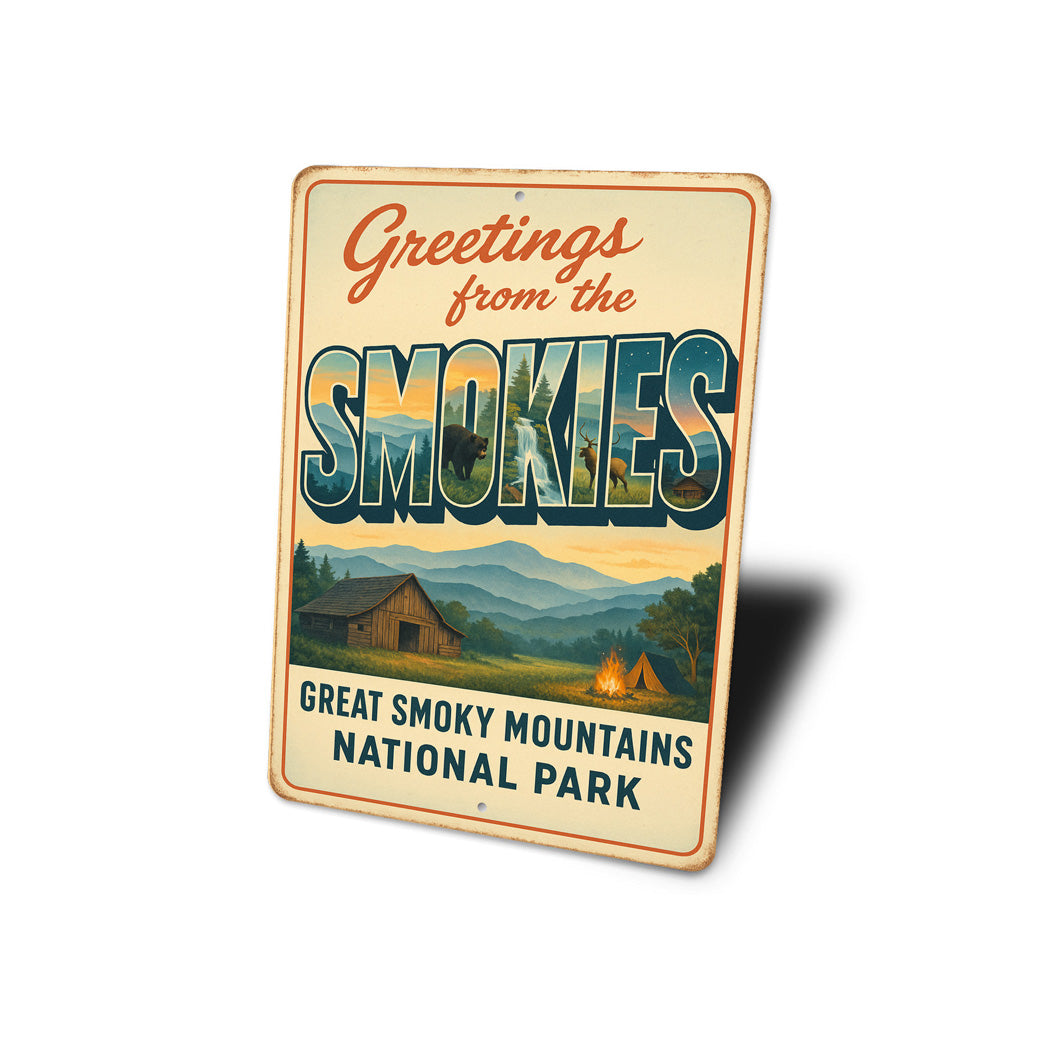 Greeting From The Smokies Great Smoky Mountains Sign