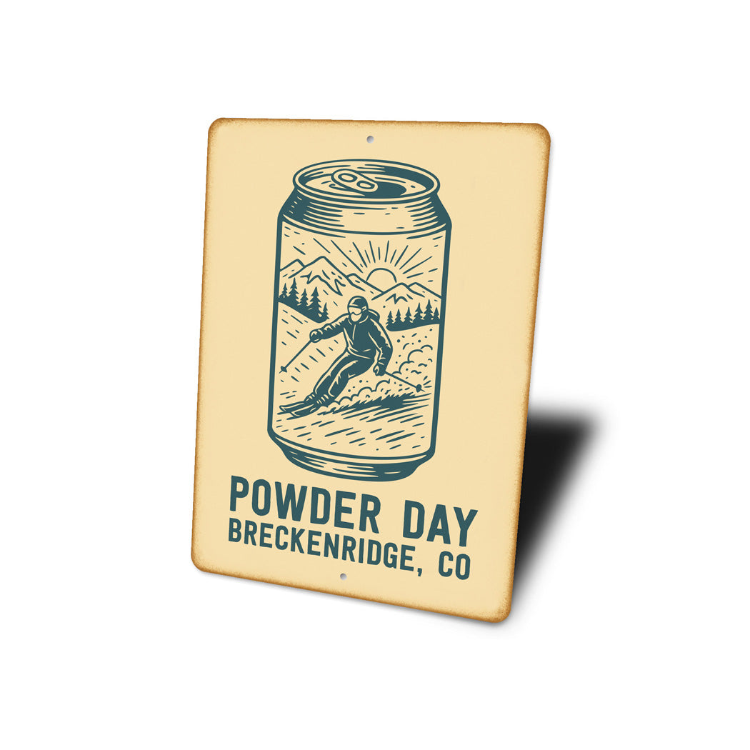 Powder Day Drink Can Breckenridge Colorado Sign