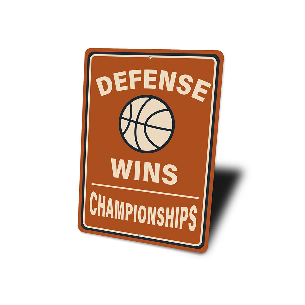 Defense Wins Championships Ball Sign