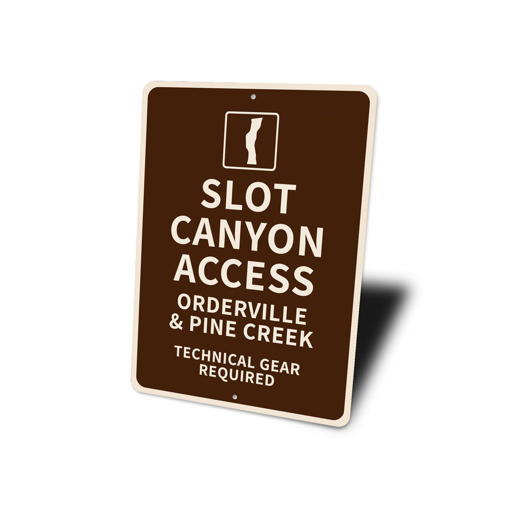Slot Canyon Access Orderville And Pine Creek Technical Gear Required Sign