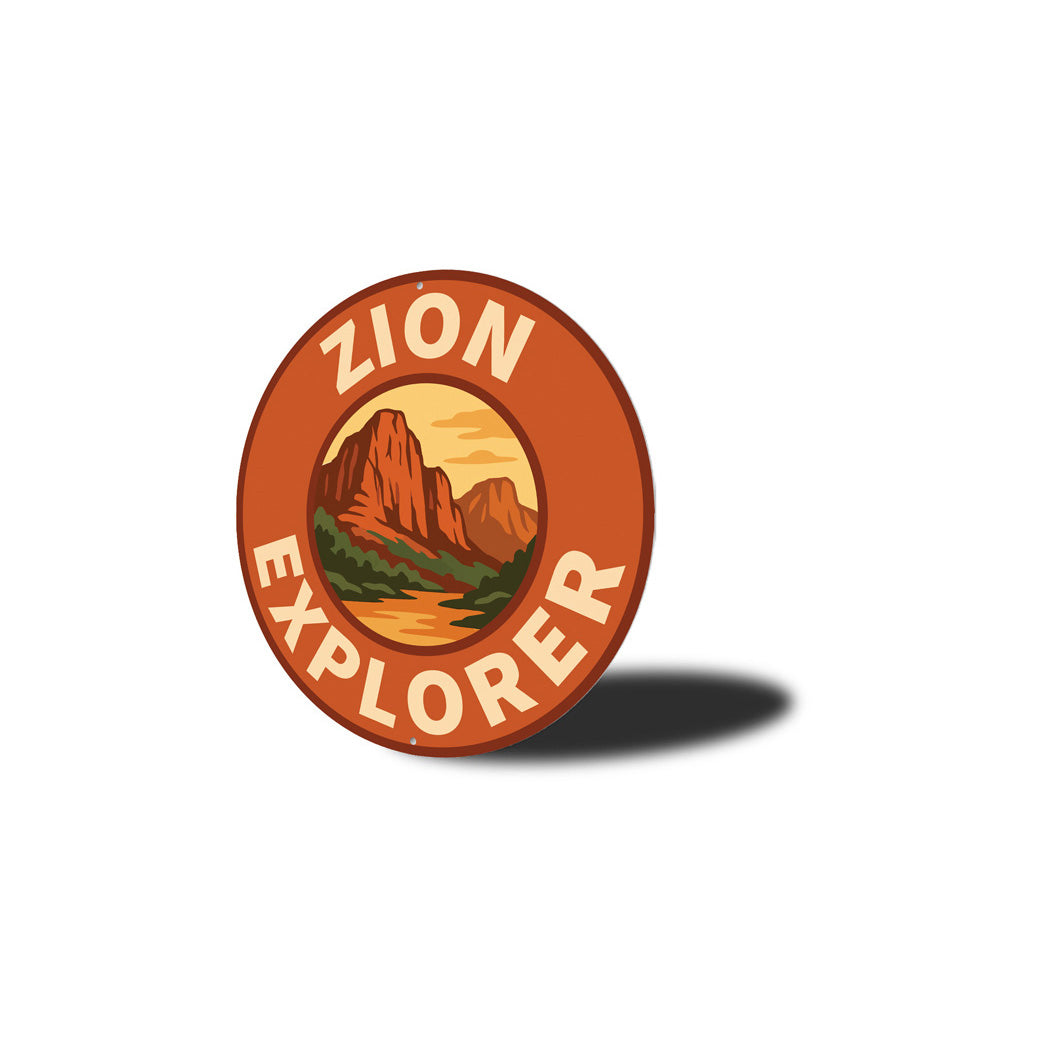 Zion Explorer Round Sign