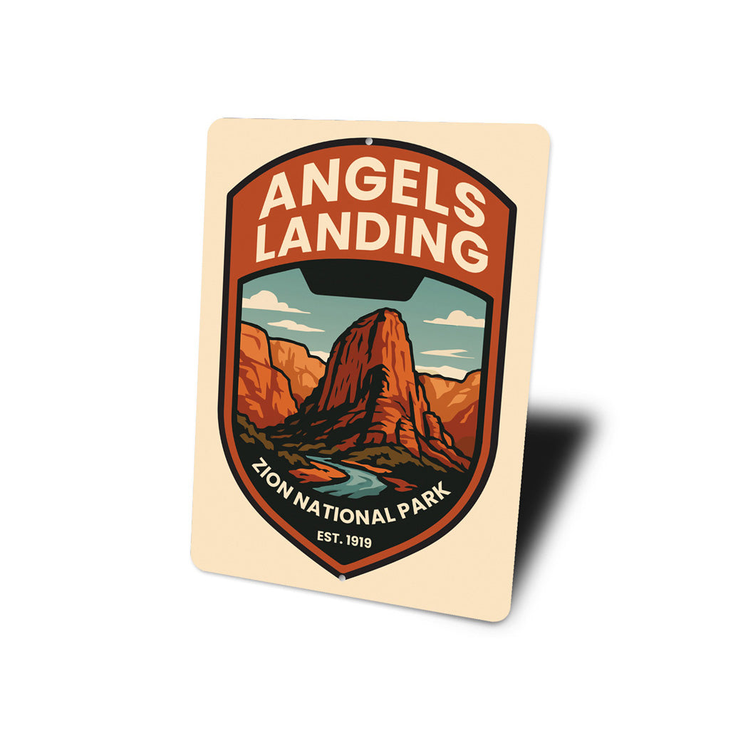 Angels Landing Club Zion National Park Est 1919 Sign