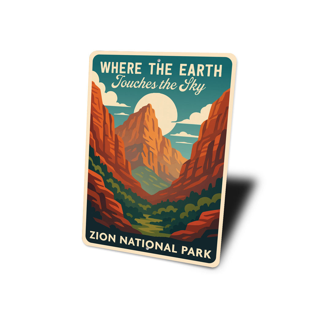 Where The Earth Touches The Sky Zion National Park Sign