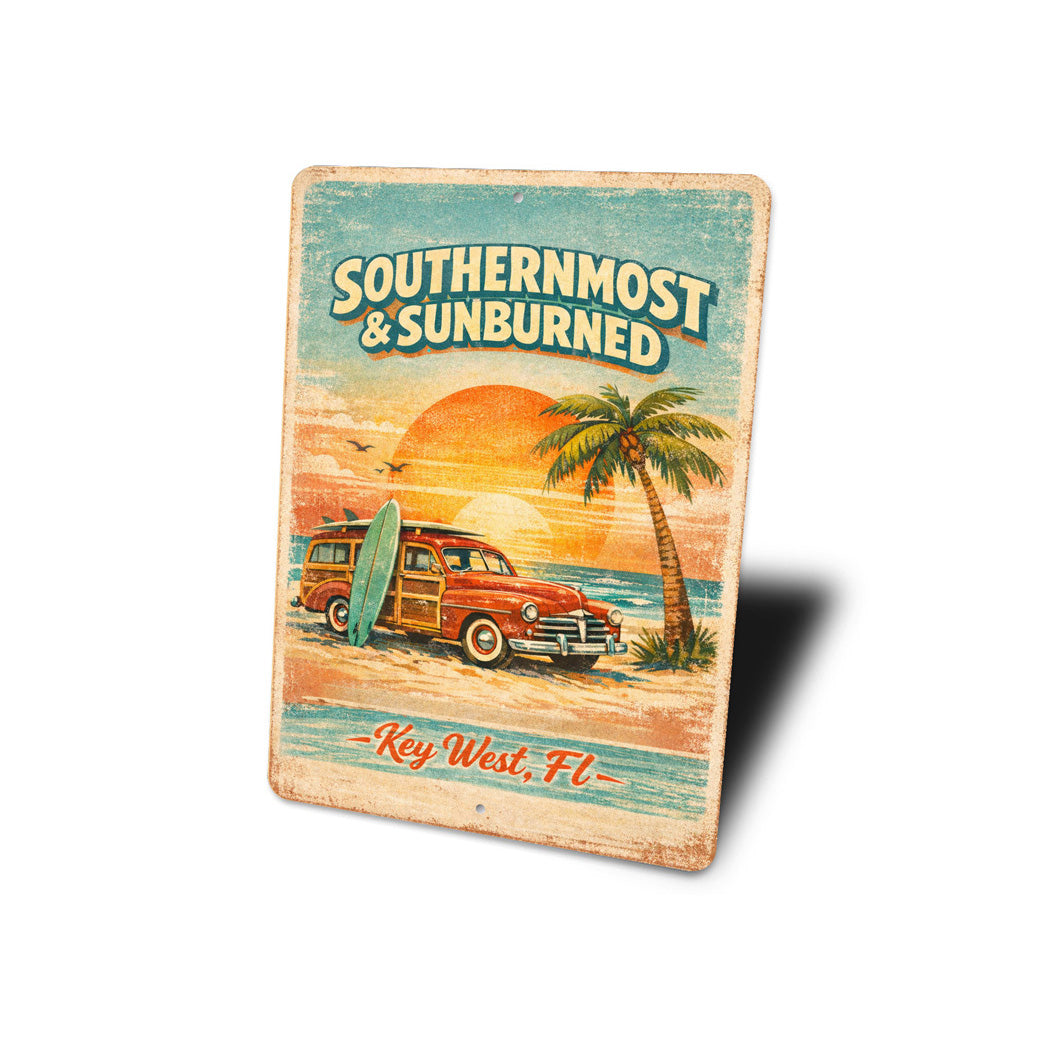 Southernmost And Sunburned Key West Florida Sign