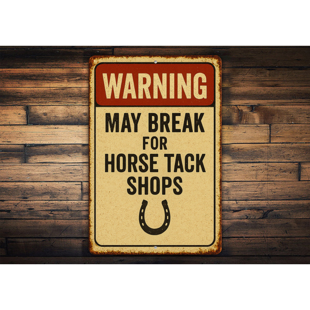 Horse Tack Shops Horshoe Equestrian Rustic Sign