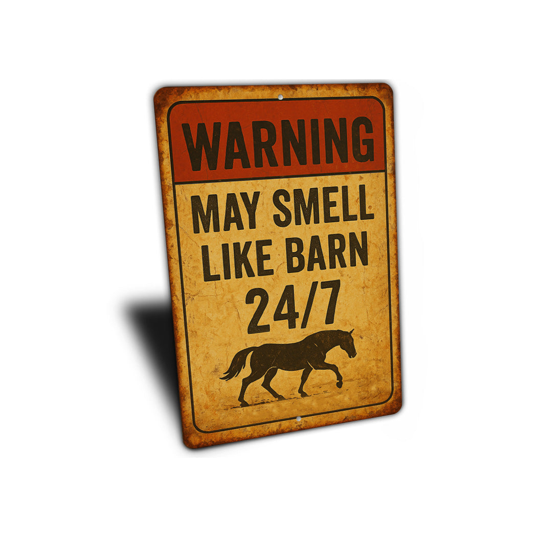 May Smell Like Barn Horse Farm Rustic Sign