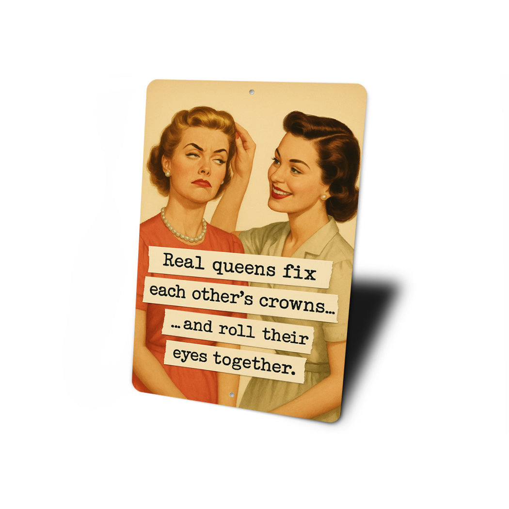 Real Queens Fix Each Others Crowns And Roll Eyes Sign