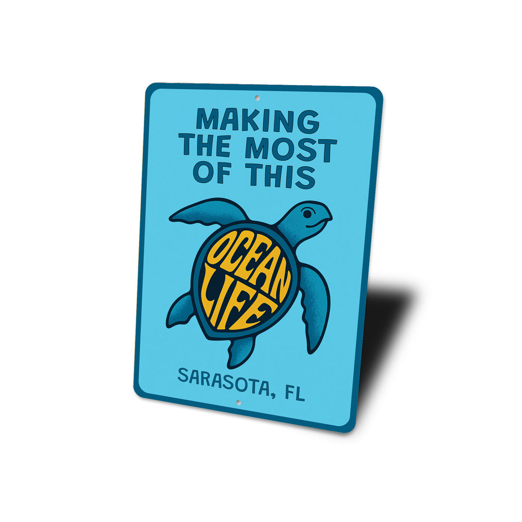 Ocean Life Making The Most Of This Sarasota Florida Sign