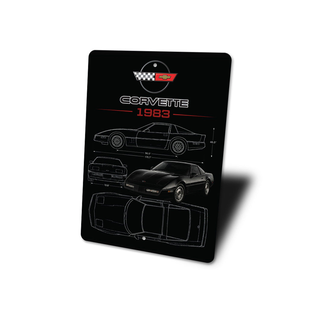 Corvette 1983 Chevy Badge Sign