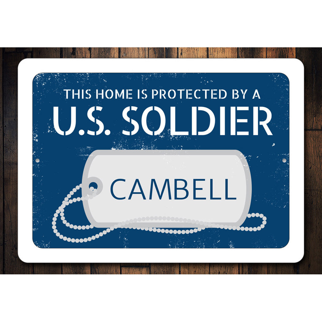 US Soldier Dog Tag Sign