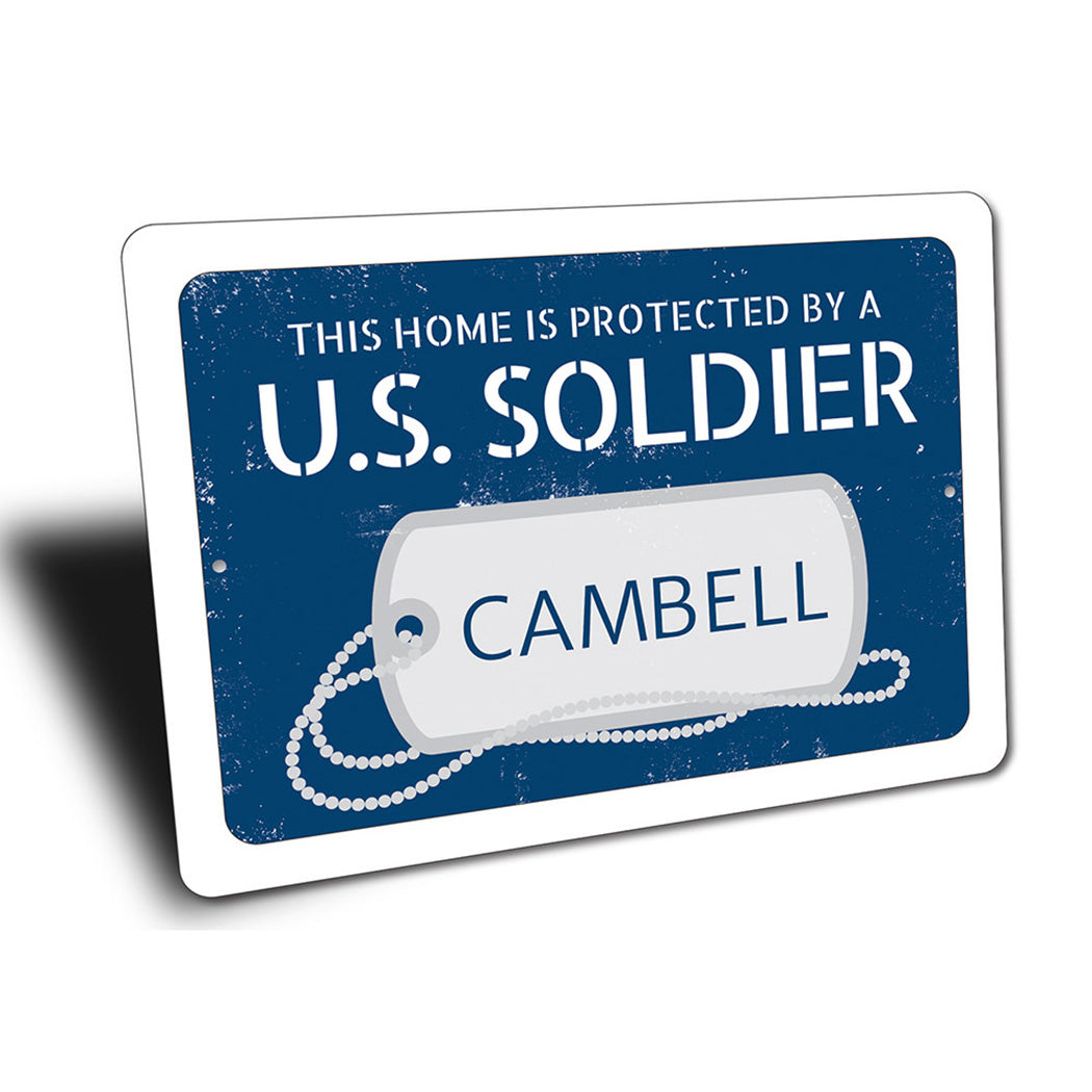 US Soldier Dog Tag Sign