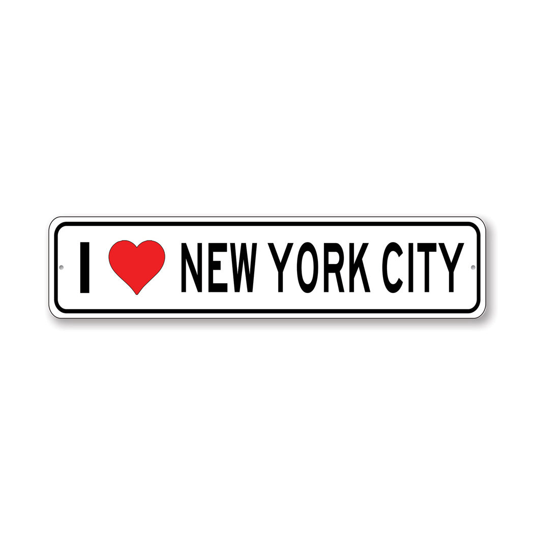 I Heart City Metal Sign