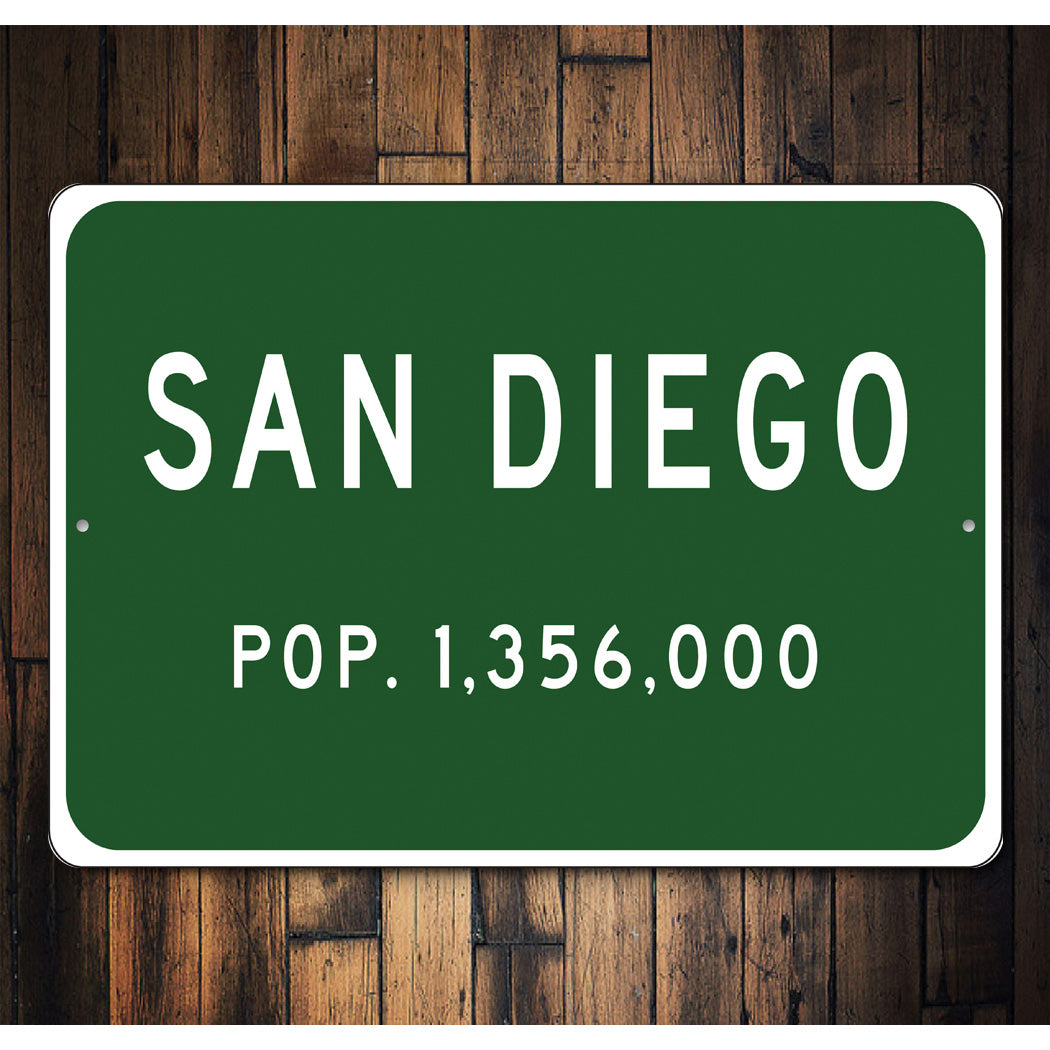 Population City Limit Sign