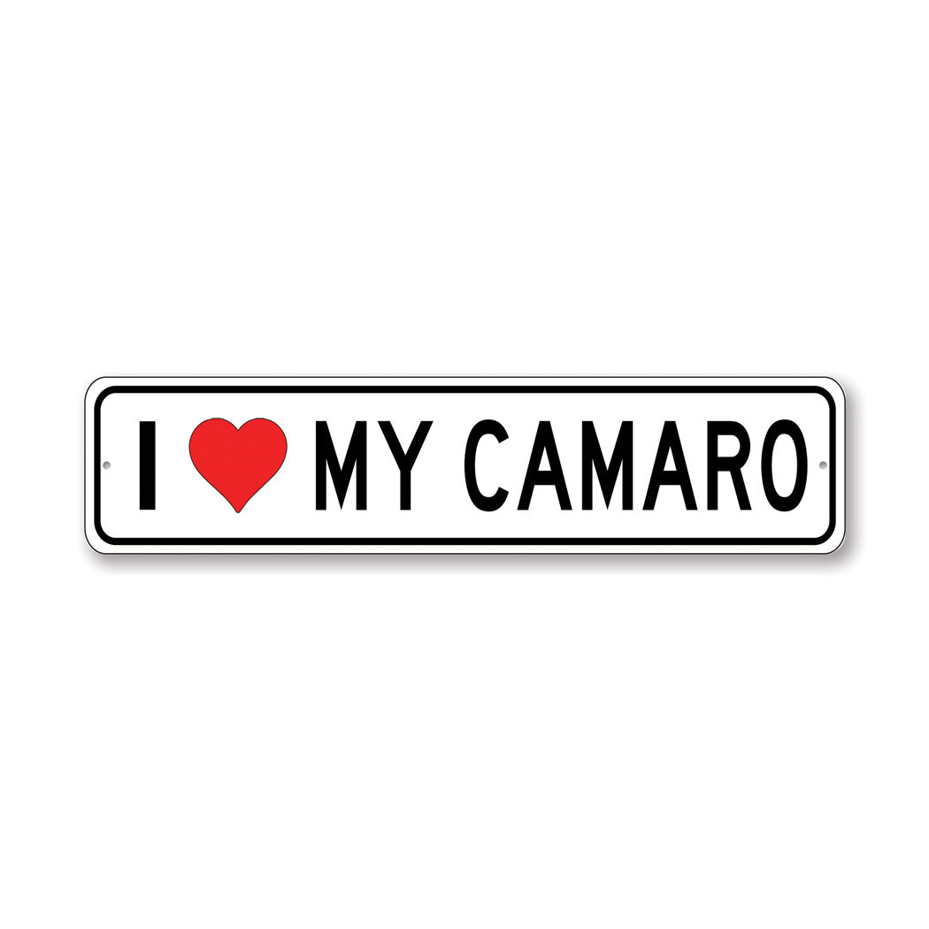 I Love My Car Metal Sign
