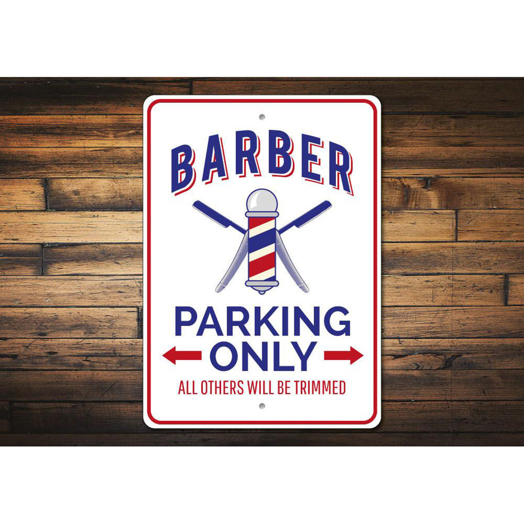 Barber Shop Parking Sign