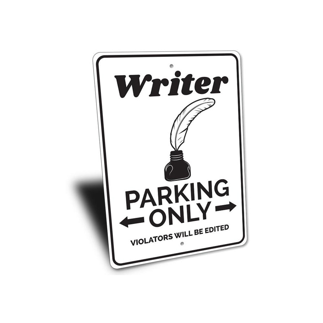 Writer Parking Sign