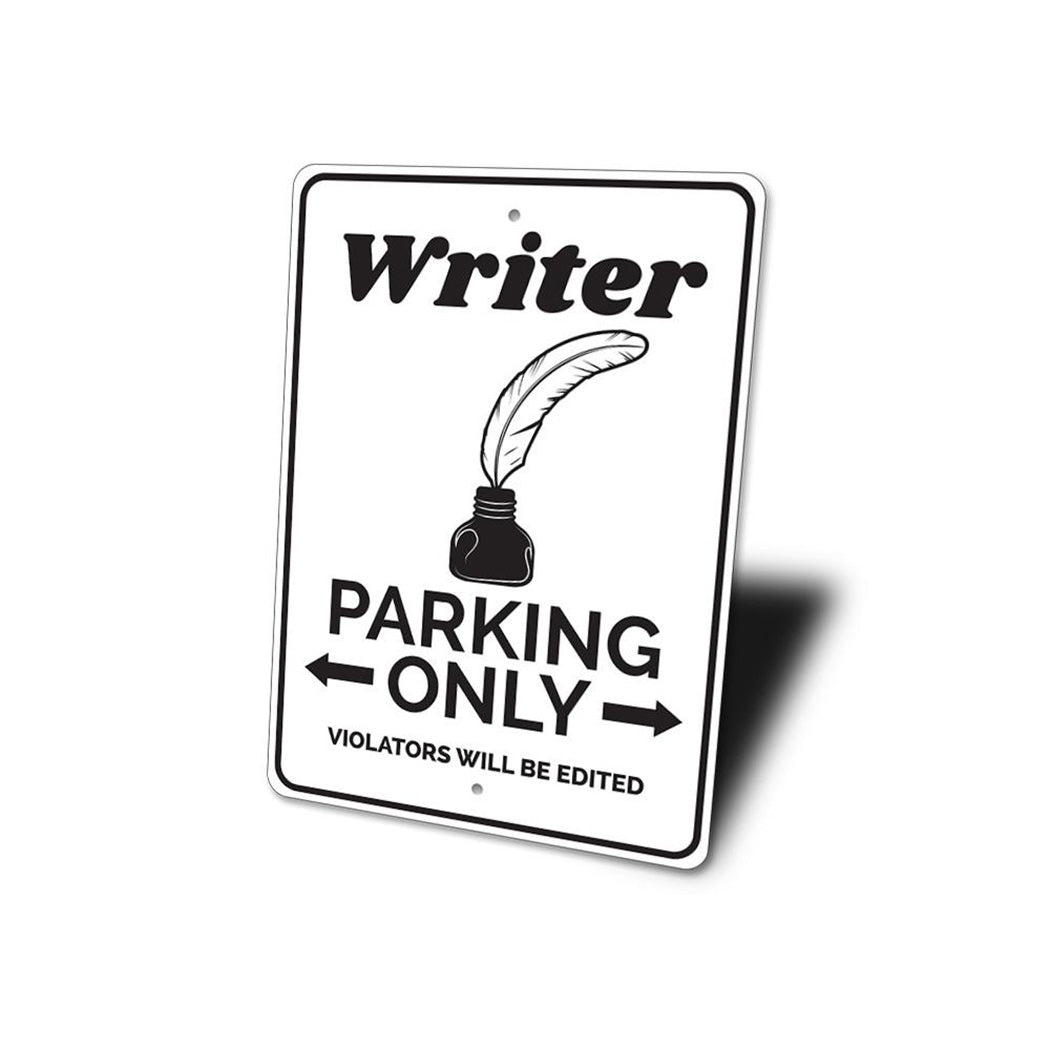 Writer Parking Sign