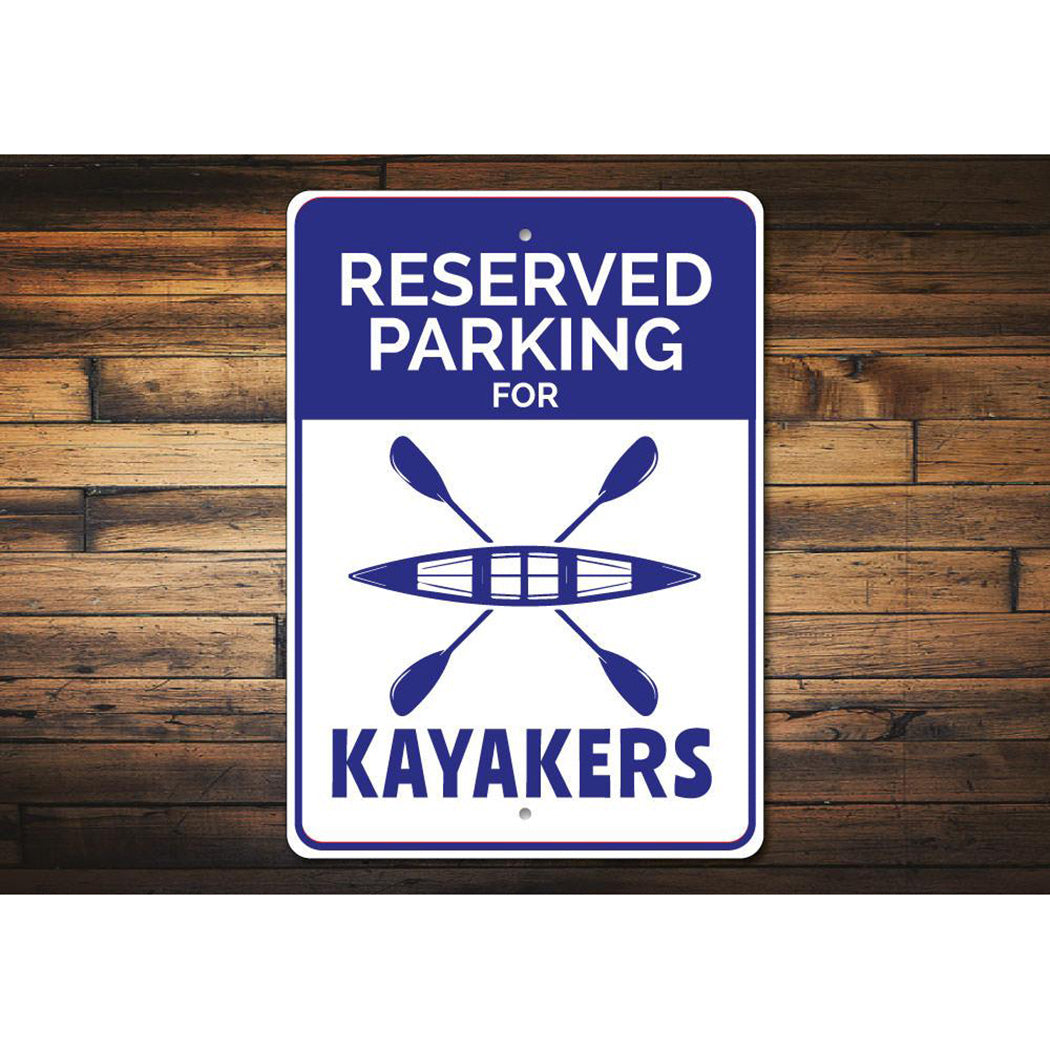 Kayaker Parking Sign