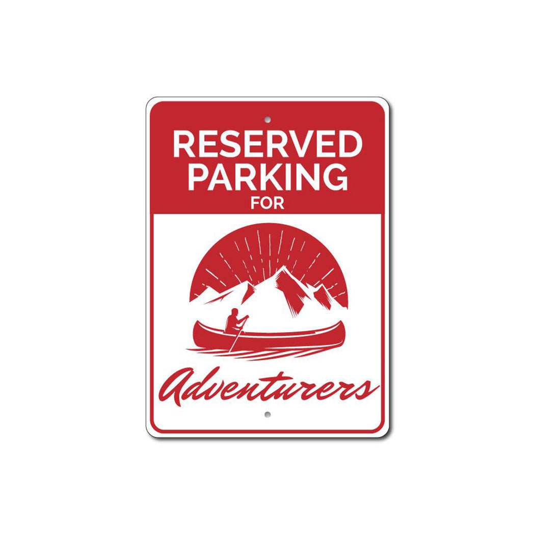 Adventurer Parking Metal Sign