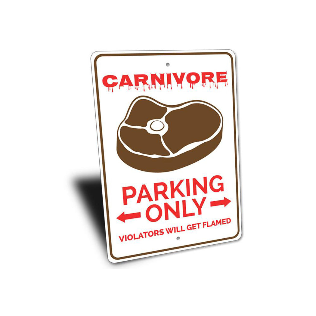 Carnivore Parking Sign