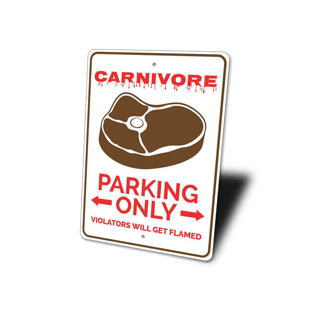 Carnivore Parking Sign