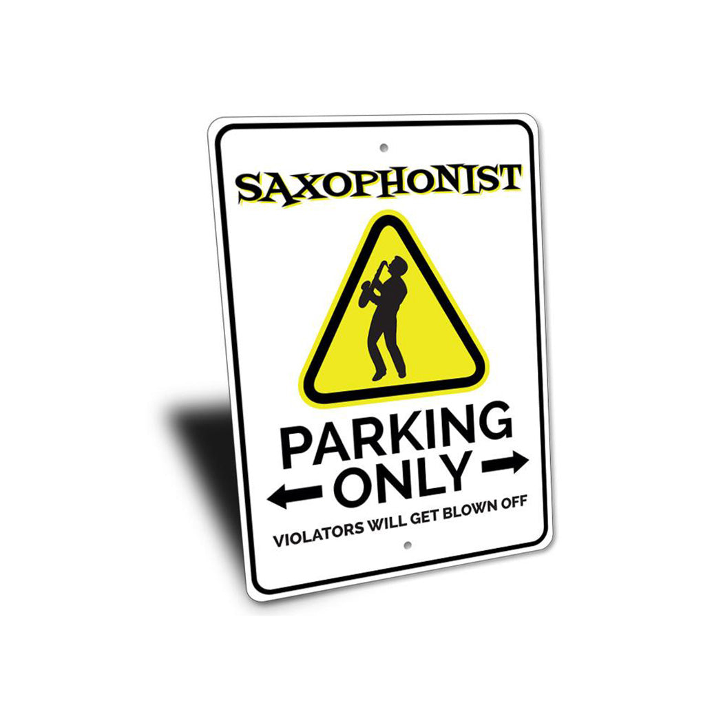 Saxophonist Parking Sign