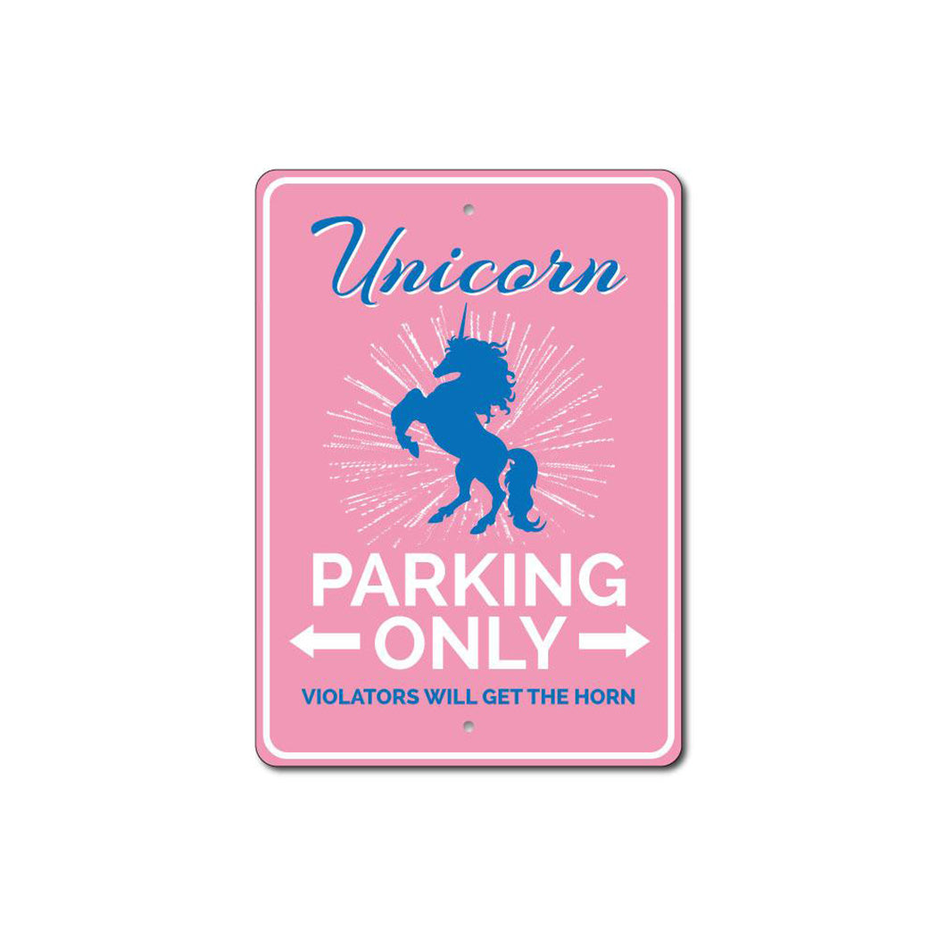 Unicorn Parking Sign