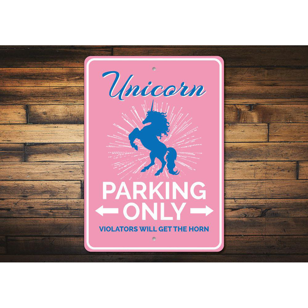 Unicorn Parking Sign