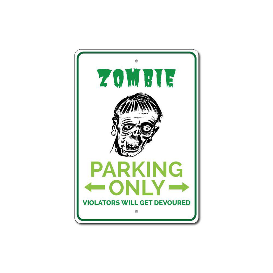 Zombie Parking Metal Sign