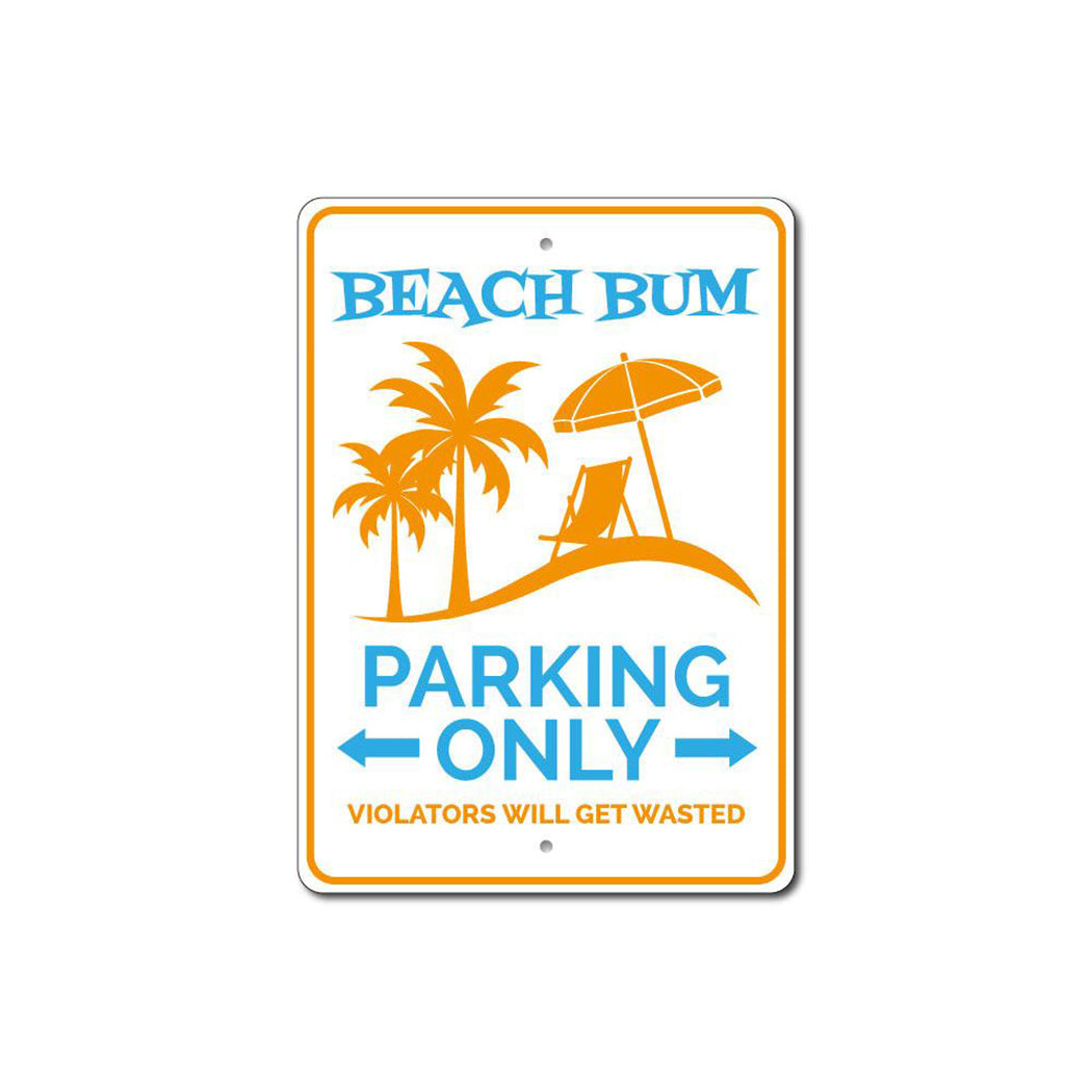 Beach Bum Parking Sign