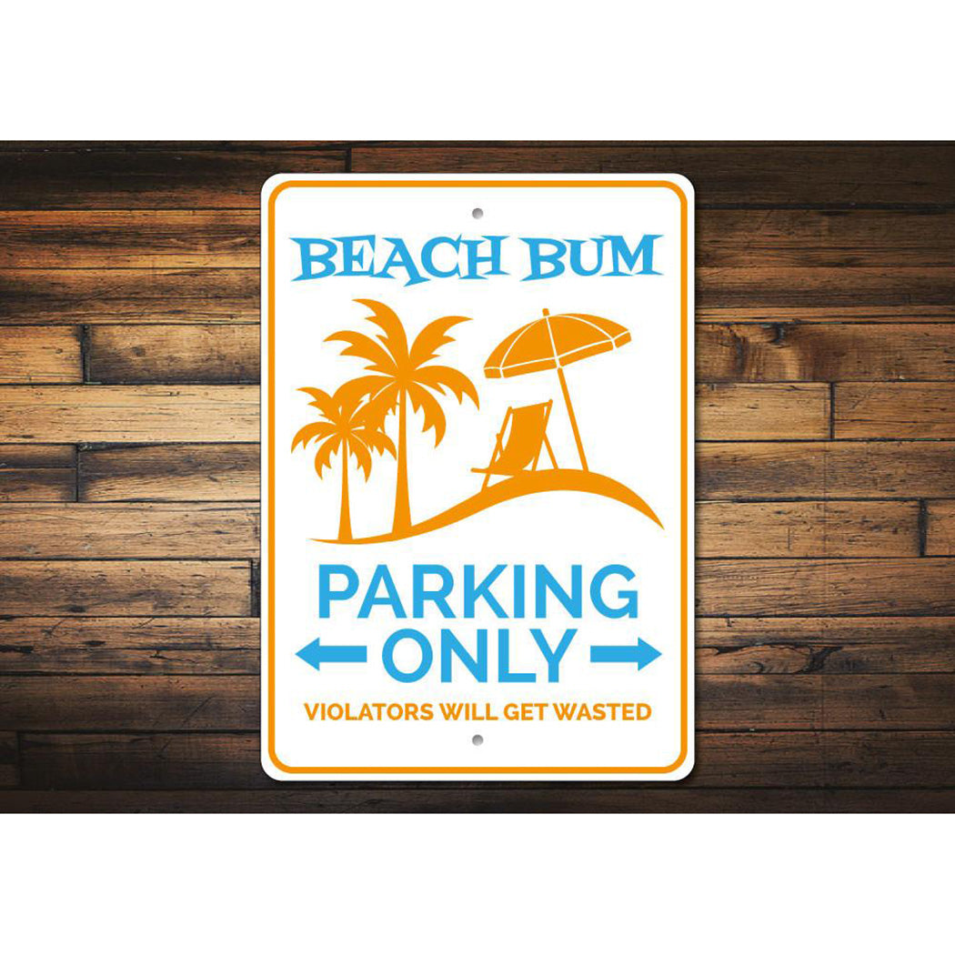 Beach Bum Parking Sign