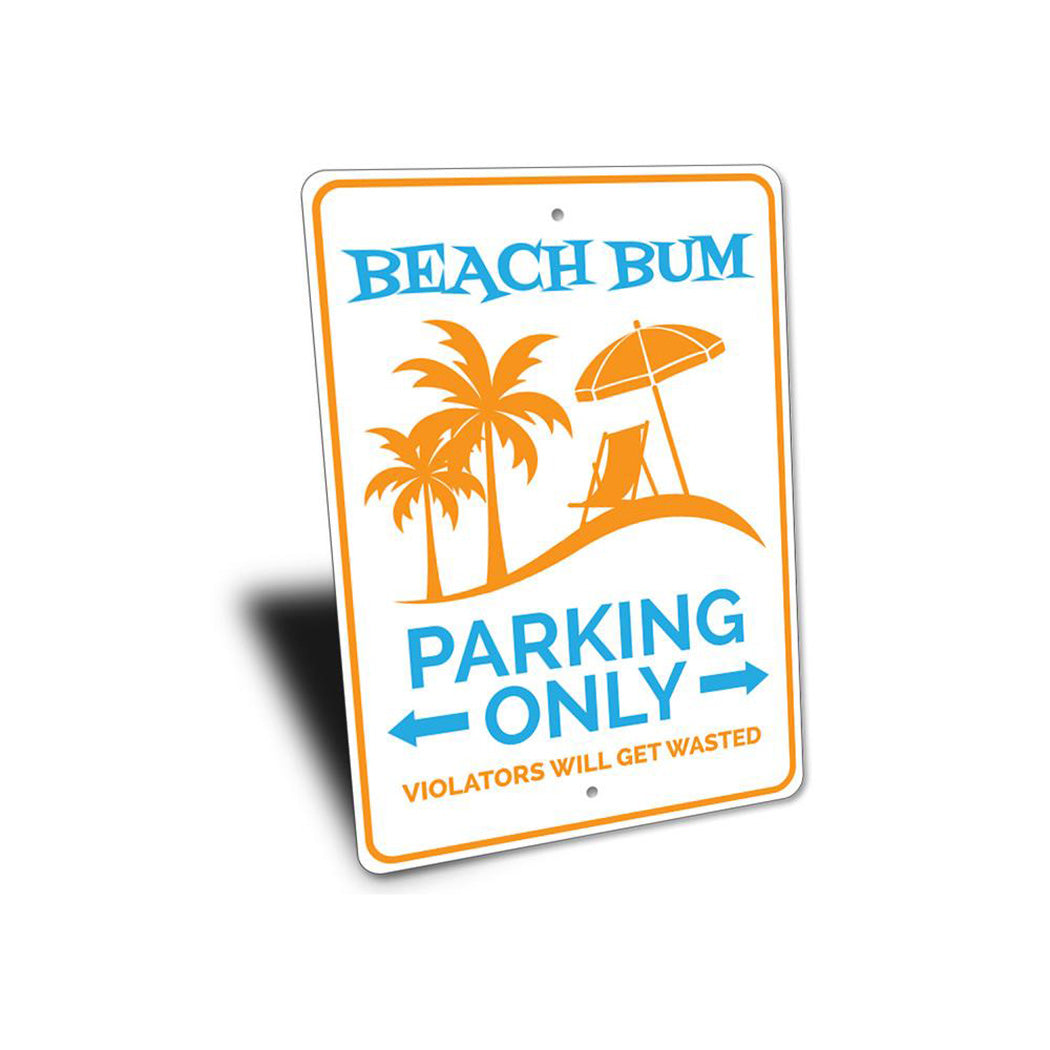 Beach Bum Parking Sign