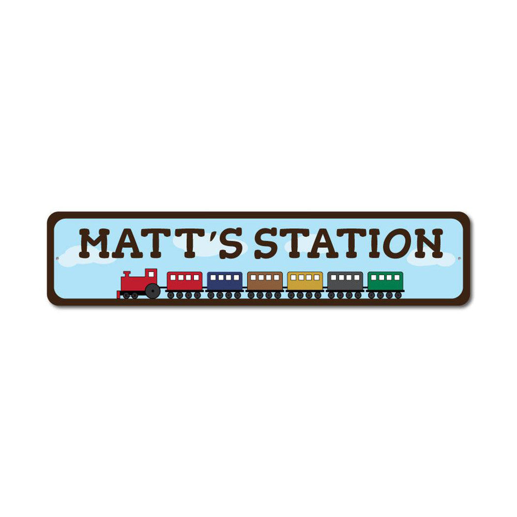 Kids Room Train Metal Sign
