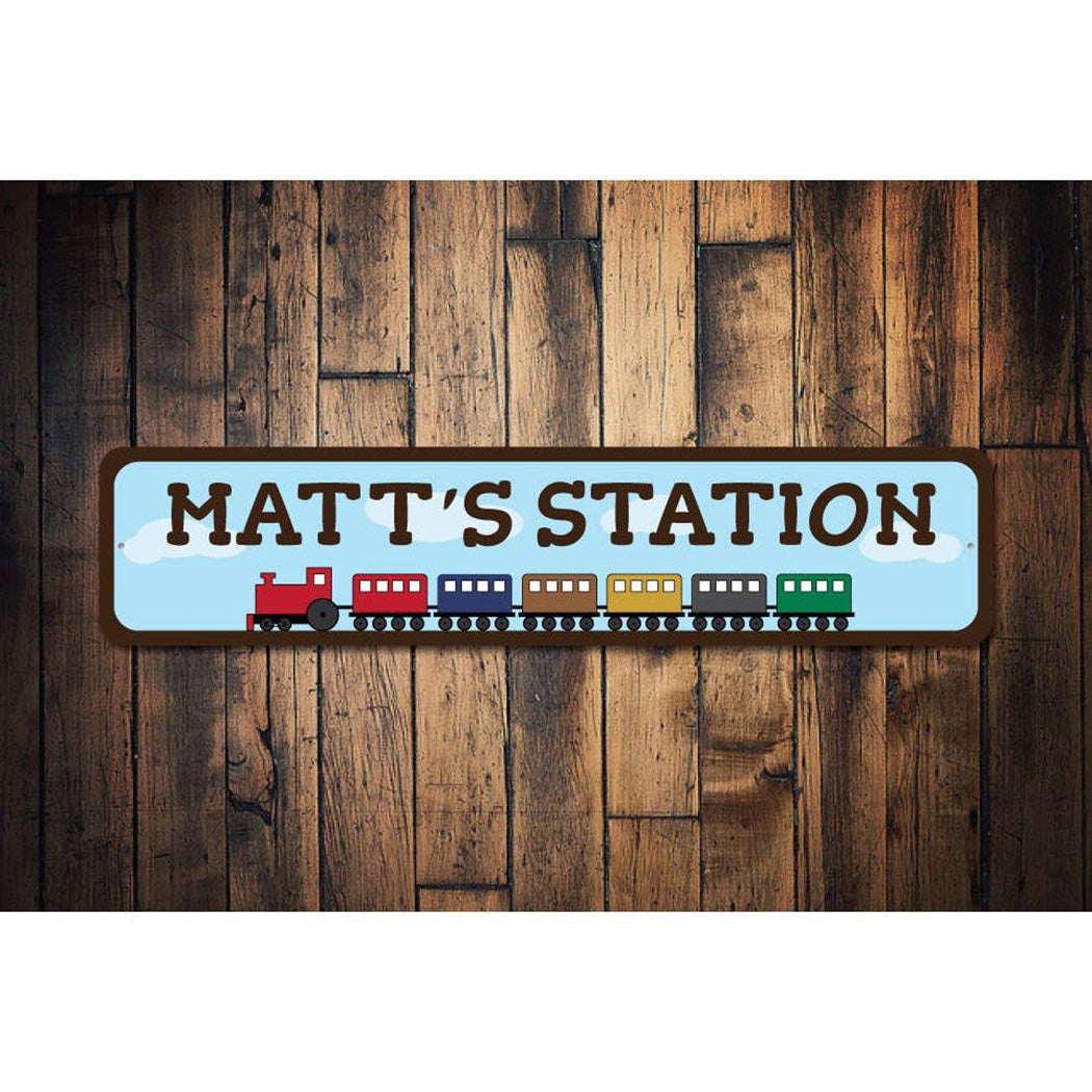 Kids Room Train Sign