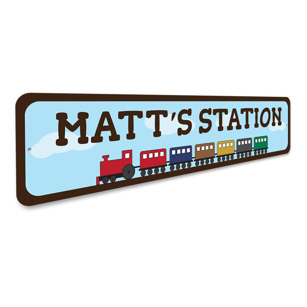 Kids Room Train Sign