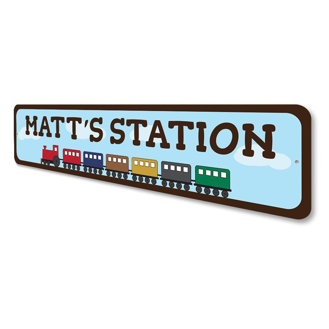 Kids Room Train Sign