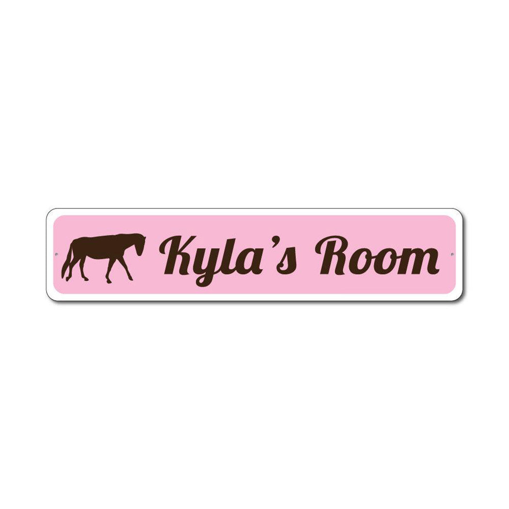 Kids Room Horse Metal Sign