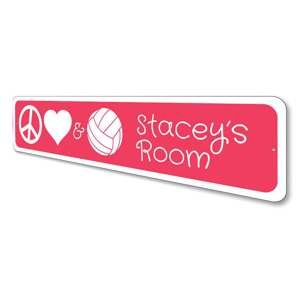 Peace Love Volleyball Sign