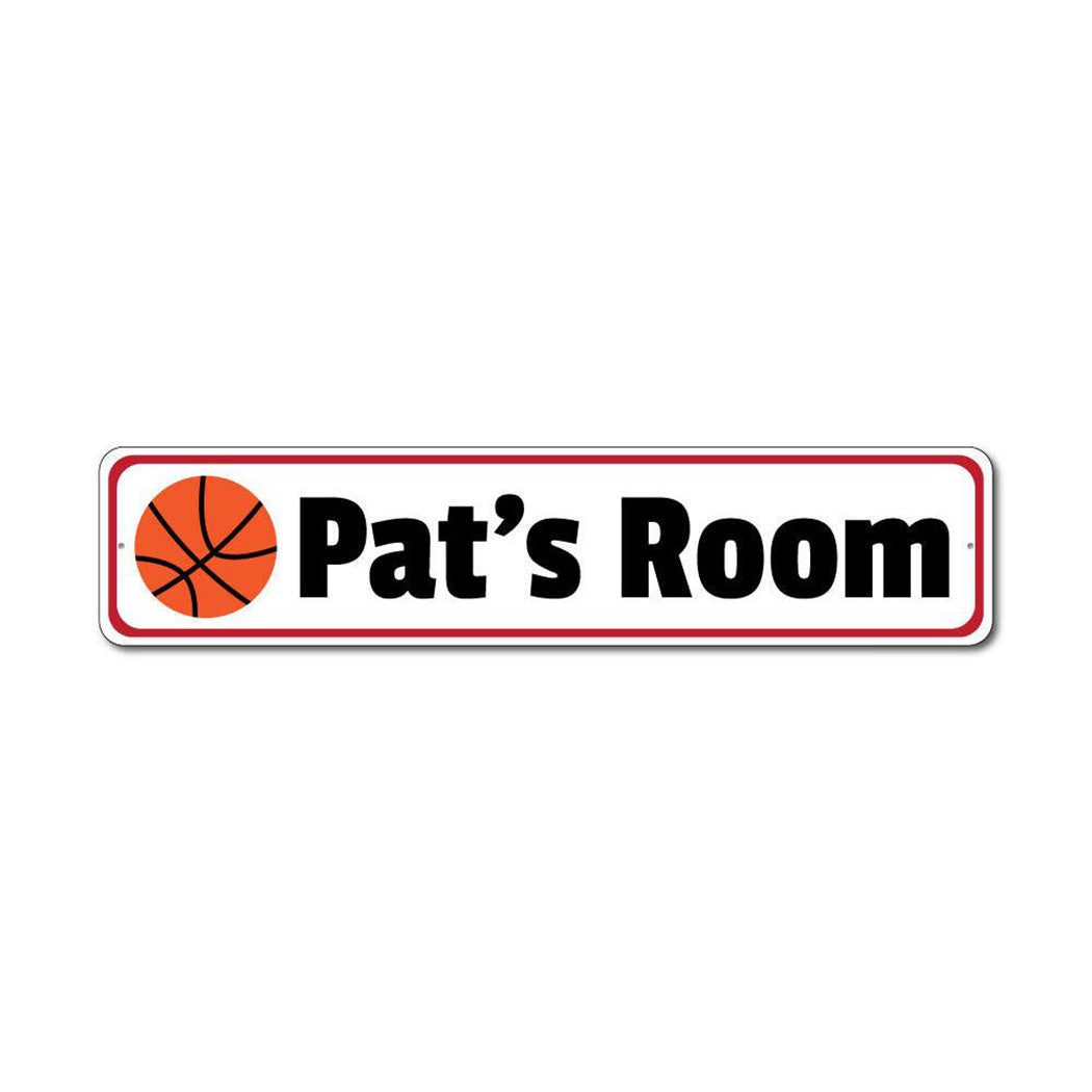 Kids Basketball Metal Sign