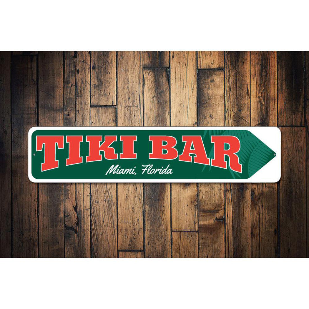 Tiki Bar Arrow Sign