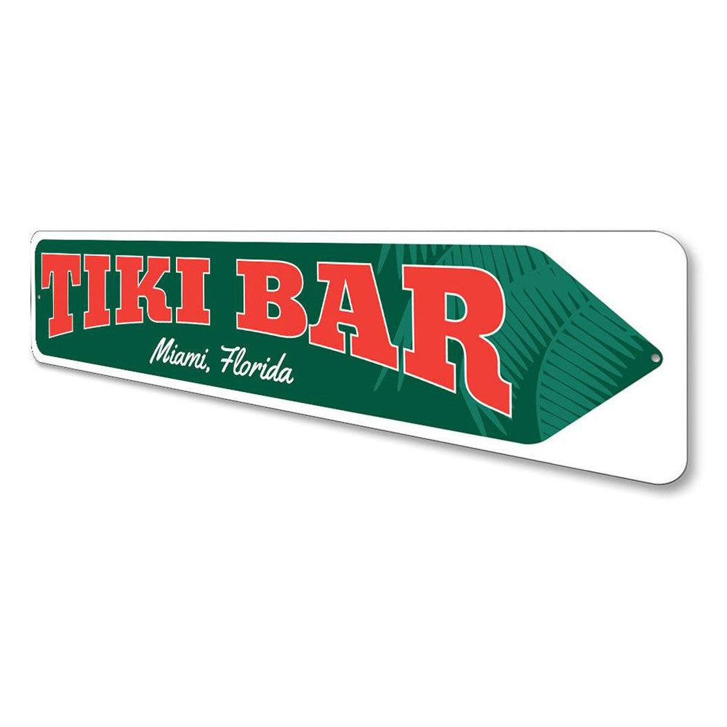 Tiki Bar Arrow Sign